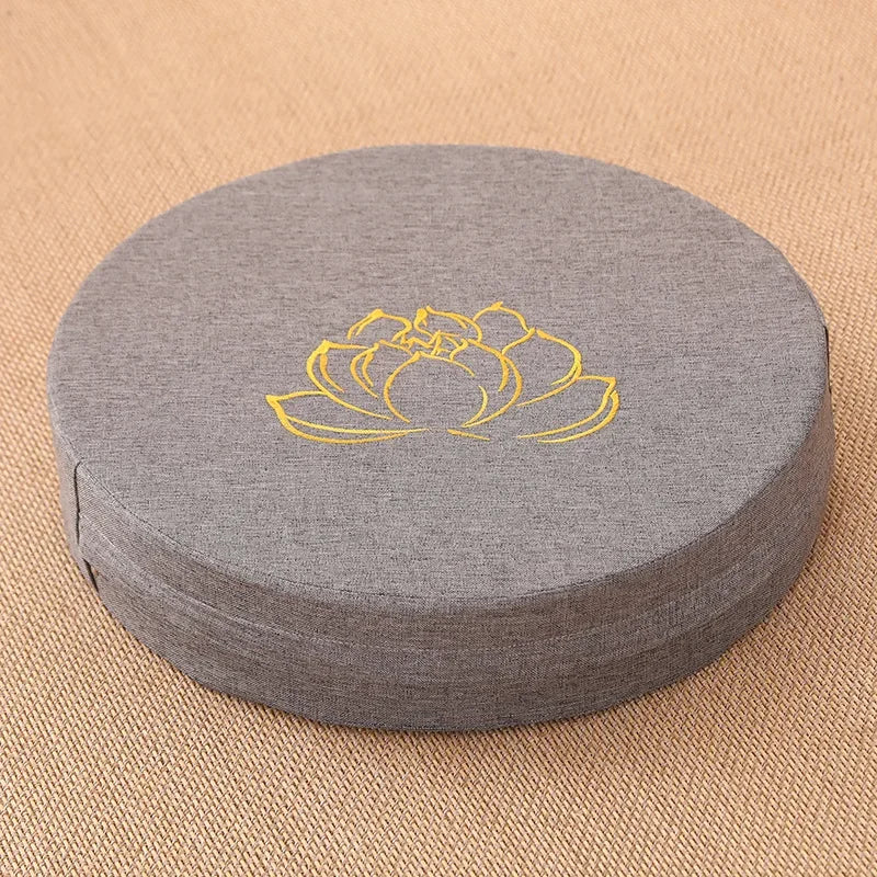 Round Meditation Cushion With Backrest