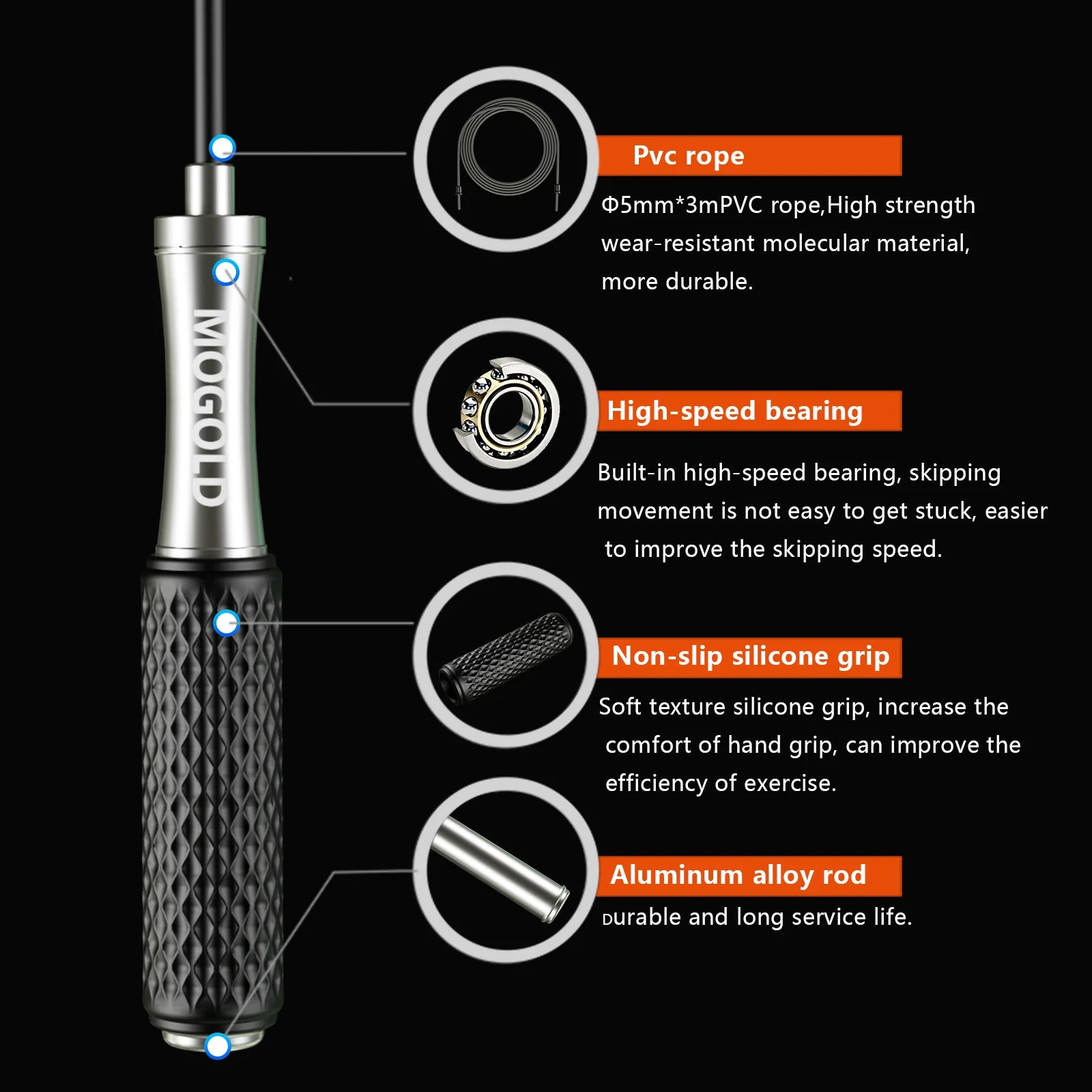 Adjustable Steel Cable Jump Rope