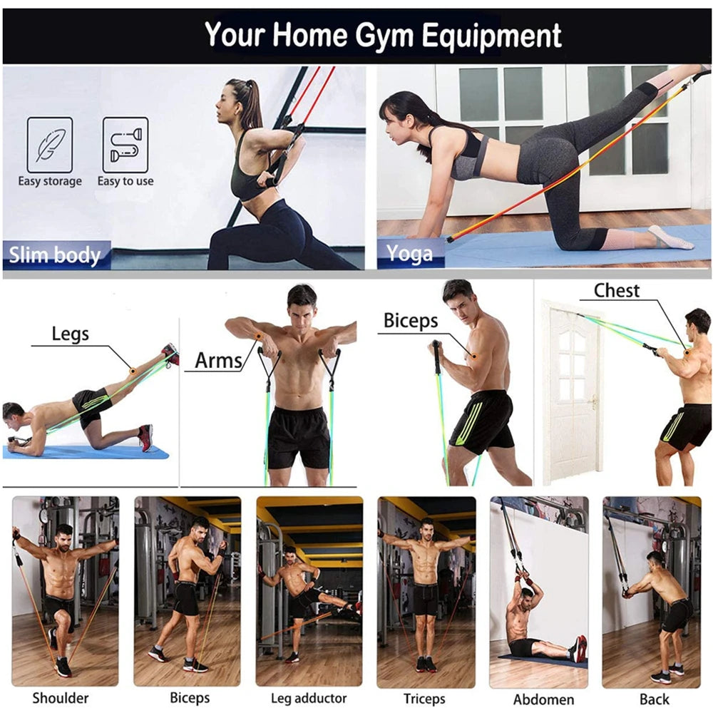 360lbs Resistance Bands Training Set