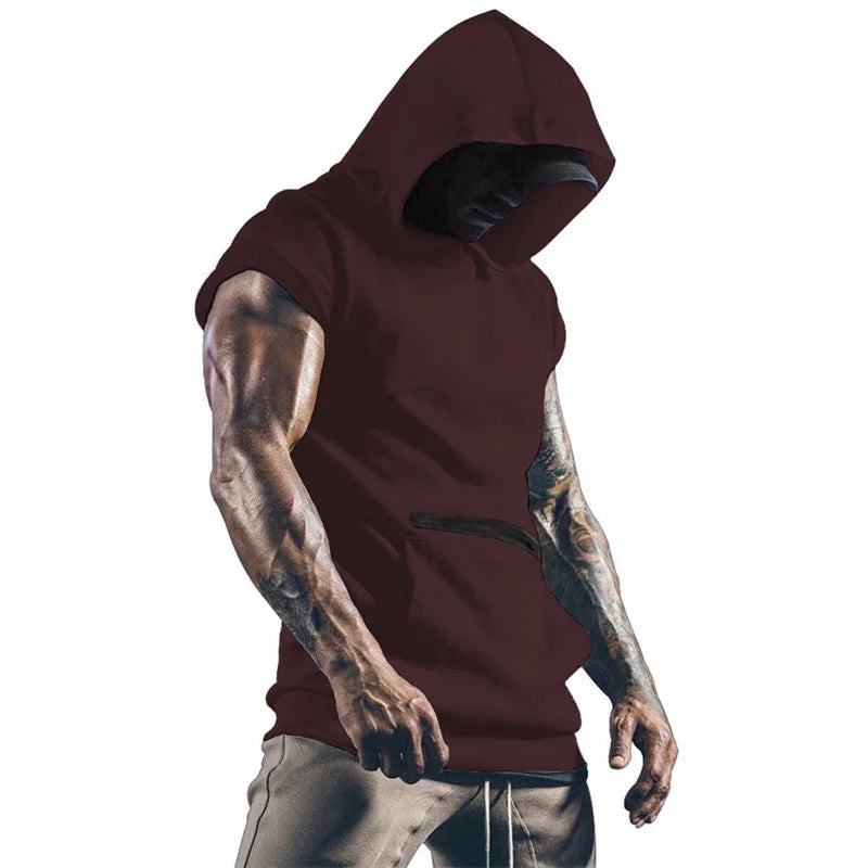 Men’s Sleeveless Hooded Fitness Vest